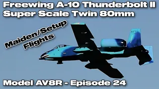 Freewing A-10 Thunderbolt ll Super Scale Twin 80mm EDF JET - PNP - Model AV8R Maiden Flight