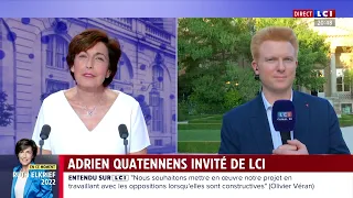Adrien Quatennens  sur LCI | Emmanuel Macron s’assied sur le vote des Français