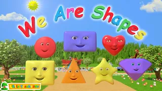 The Shapes Song | We Are Shapes | Nursery Rhymes for Babies | Kindergarten Learning Videos for Kids