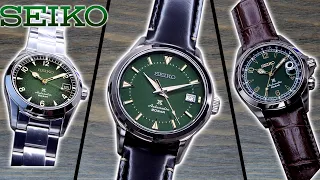 Seiko Alpinist SPB245 Compared to SPB121 and SPB155 (Green Alpinists)