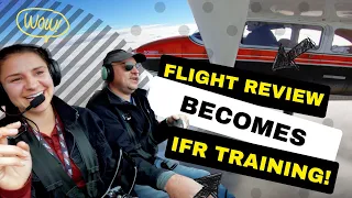 Private Pilot Flight Review Becomes Instrument Lesson - Cessna 172