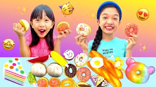 SQUISHY VS  REAL FOOD CHALLENGE | RACHEL WONDERLAND