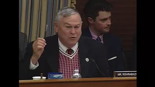 Rep. Rohrabacher's Q&A on "The National Science Foundation Budget Proposal for FY 2019"