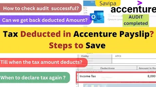 Tax deducted in Dec payslip Accenture | Tax Auditing status | 2023