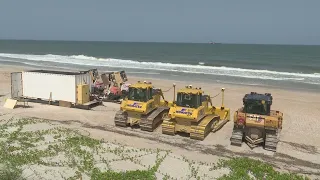Two million cubic years of sand getting pumped onto Vilano Beach