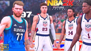 97 Overall Luka vs. Team USA! | FIBA Basketball World Cup Mode | NBA 2K23 | Team USA vs. Slovenia