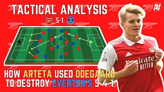 How Arteta Used Odegaard To Destroy Everton's 5-4-1 | Arsenal 5-1 Everton | Tactical Analysis