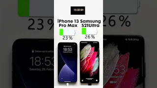 iPhone 13 Pro Max vs. Samsung Galaxy S21 Ultra Charging Test⚡️Subscribe for more 🤙🏼