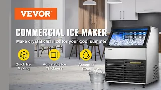 VEVOR Commercial Ice Maker Auto Clear Cube Ice Making Machine 120 kg/265 lb