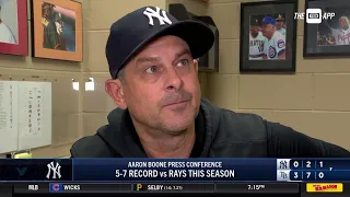 Aaron Boone on 3-0 loss to Rays at Trop