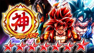 (Dragon Ball Legends) OVER 60 FIGHTS WITH THE AMAZING GT TEAM FOR GOD RANK #52!