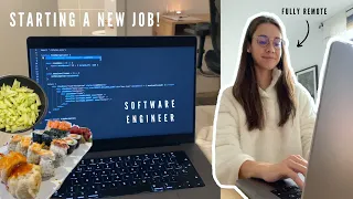 A Day In The Life of a Software Engineer 🙋‍♀️ Join me on a day in my first week + Sushi Night 🍱 🍣