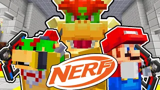 Minecraft Super Mario Nerf War! | Bowser Castle Battle!
