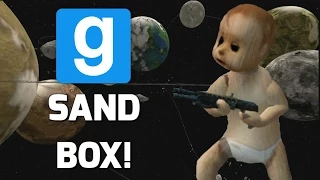 Gmod Sandbox Funny Moments- Trash Roller Coaster, Boxing Arena, Ghost Car (Garry's Mod)