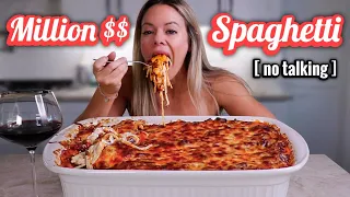 Viral TikTok Million Dollar Spaghetti MUKBANG | No Talking (Talking Removed)