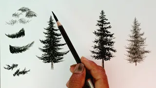 How to draw angles trees / Drawing for beginners /