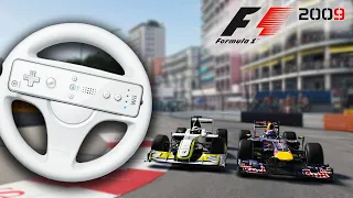 PLAYING F1 WITH A WII STEERING WHEEL