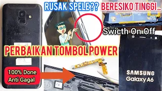 SAMSUNG A6 TOMBOL POWER TIDAK BERFUNGSI ?? RESIKO BONGKAR LCD AMOLED ‼