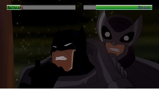 Batman vs Owlman...with healthbars