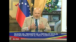 Maduro con el Fiscal de la Corte Penal Internacional, Karim Khan, rueda de prensa, 23 abril 2024