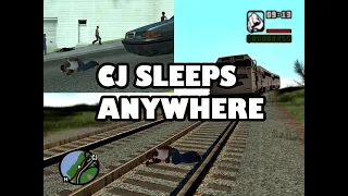 CJ Can Sleep Anywhere Mod | GTA Expert