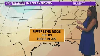 Warming into the 70s by midweek