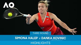 Simona Halep v Danka Kovinic Highlights (3R) | Australian Open 2022