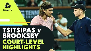 Jenson Brooksby vs Stefanos Tsitsipas: Court-Level Highlights | Indian Wells 2022