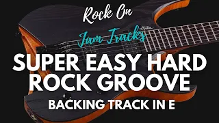 E Minor Super Easy Hard Rock Groove Guitar Backing Track