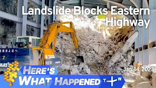 Landslide Blocks Eastern Highway, Here's What Happened, January 14, 2023 | TaiwanPlus News