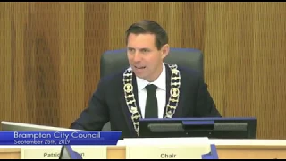 Brampton City Council September 25, 2019