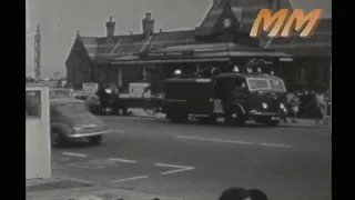 Morecambe seafront & fun fair 1960's old cine film 295