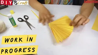 DIY PAPER FAN DECORATION  ||  HOW TO MAKE PAPER FAN FOR PARTY DECORATION