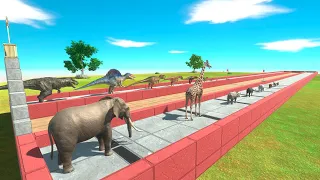 Animal vs Dinosaur Relay Race - Animal Revolt Battle Simulator