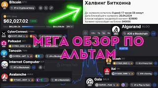 Мега обзор по Альткоинам которые вырастут! Icp, Algo, Zec, Gala, Dot, Cyber, Ton, Avax, Xai,