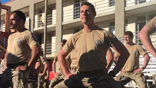 New Zealand Defense Force performs Haka for United States Marines.