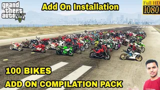 GTA 5 : HOW TO INSTALL 100 BIKES ADD ON COMPILATION PACK MOD🔥🔥🔥