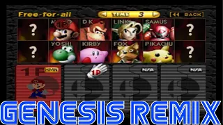 Super Smash Bros. [N64] - Character Select (Sega Genesis Remix)