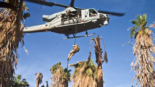 Marines Training is The Best - Marine Forces Land Using Thick Rope From a Helicopter | Fast Roping