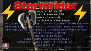 D2R Unique Items - Stormrider (Tabar)