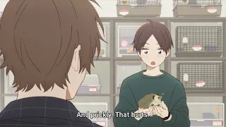 Mima and Hayate petting small animals///  Play It Cool, Guys  #anime #animeedit #yaoi #boylove
