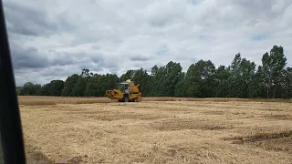 Sampo 2010 trails combine cutting Wheat