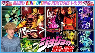 Jojo's Bizarre Adventure - Openings 1-9.99 [MAINLY BLIND REACTION]