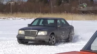 Зимний дрифт mercedes 124