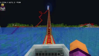 I MADE A ROLLERCOSTER IN MINECRAFT