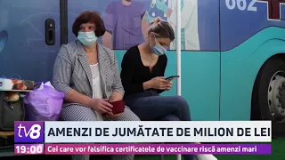 Guvernul ar putea introduce amenzi pentru cei care vor falsifica certificatele de vaccinare