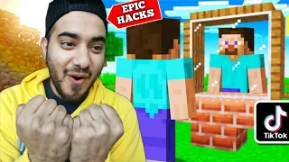 Trying out Epic Minecraft Viral Tik Tok Hacks...#5