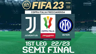 FIFA 23 Juventus vs Inter Milan | Coppa Italia 2022/23 | Derby d'Italia | PS4 Full Match