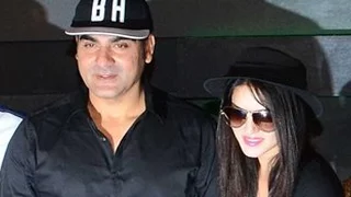 Arbaaz Khan And Sunny Leone At Film Tera Intezaar's Mahurat Shooting