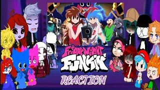 Friday Night Funkin | Huggy Wuggy Vs Boyfriend Every Character Sings | Gacha Club Mod FNF Reaction